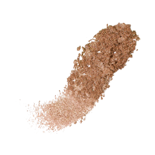 Shimmer dust in a beige color on a white background.